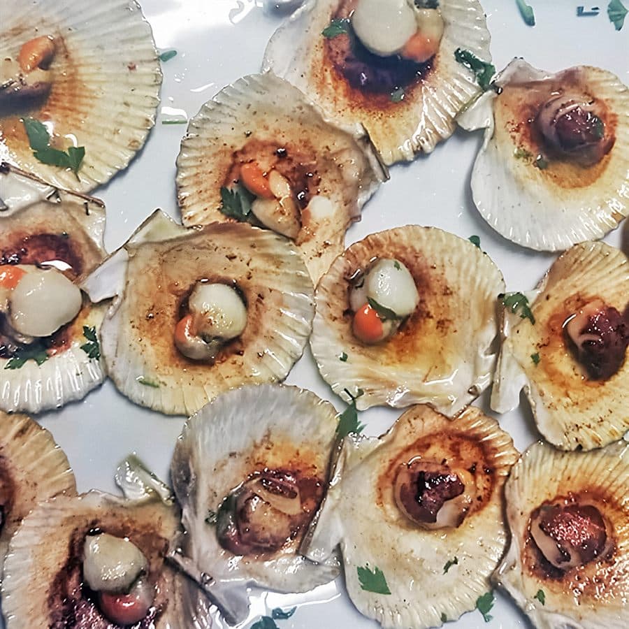 Vieiras del restaurante Casa O Gurés en Muxía